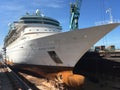 Majesty of the Seas in dry dock Royalty Free Stock Photo