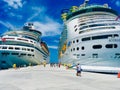 Majesty of the Seas and Mariner of the Seas cruise ships Royalty Free Stock Photo