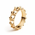 Majismo Crown Ring - 16kt Yellow Gold - High Detail
