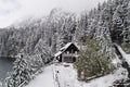 Majlathova chata. Tatransky narodny park. Vysoke Tatry. Slovakia. Royalty Free Stock Photo