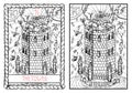 The major arcana tarot card. The tower