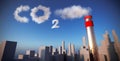 Major cities around the world are filled with smog and pollution Royalty Free Stock Photo