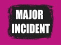 Major incident black and pink stamp