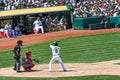 Major League Baseball - Jed Lowrie Hitting Royalty Free Stock Photo