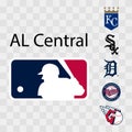 Major League Baseball MLB. American League AL. Al Central. Chicago White Sox, Cleveland Guardians, Minnesota Twins, Kansas City