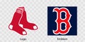 Major League Baseball MLB. American League AL. Al East. Boston Red Sox logo and emblem. Kyiv, Ukraine - May 22, 2022