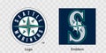 Major League Baseball MLB. American League AL. Al West. Seattle Mariners logo and emblem. Kyiv, Ukraine - May 22, 2022