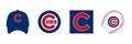 Major League Baseball MLB 2023. National League NL. NL Central. Chicago Cubs. Logos, cap and ball with logo. Kyiv, Ukraine - Mar Royalty Free Stock Photo