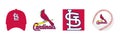 Major League Baseball MLB 2023. National League NL. NL Central. St. Louis Cardinals. Logos, cap and ball with logo. Kyiv, Ukraine