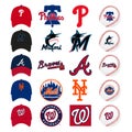 Major League Baseball MLB 2023. National League NL. NL East. New York Mets, Philadelphia Phillies, Atlanta Braves, Miami Marlins,