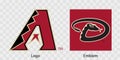 Major League Baseball MLB. National League NL. NL West. Arizona Diamondbacks logo and emblem. Kyiv, Ukraine - May 22, 2022