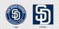 Major League Baseball MLB. National League NL. NL West. San Diego Padres logo and emblem. Kyiv, Ukraine - May 22, 2022