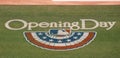Major League Baseball's Opening Day logo Royalty Free Stock Photo