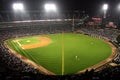 Major League Baseball Stadium at Night Royalty Free Stock Photo