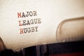 Major league rugby
