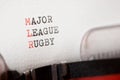 Major league rugby