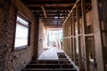 Renovation of an Edwardian suburban house in north London, UK. House has been taken back to brick as part of an extreme makeover.