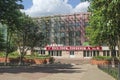 Major repairs and reconstruction of city polyclinic. Facade of b