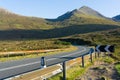 The road A87 near the Blackhill Fall on the Isle of Skye Royalty Free Stock Photo