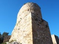 Major tower of the medieval castle of Benabarre, Huesca, Spain, Europe