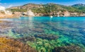 Majorca beautiful bay coast sea landscape of Sant Elm, Balearic Islands Royalty Free Stock Photo