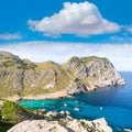 Majorca Cala Figuera beach of Formentor Mallorca Royalty Free Stock Photo