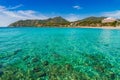 Majorca, clear blue sea water at the beach of Canyamel Royalty Free Stock Photo