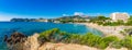 Majorca Spain, beach at coast of Paguera, Mediterranean Sea, Balearic Islands