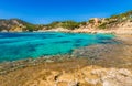 Majorca Spain, seaside landscape at bay of Camp de Mar Royalty Free Stock Photo