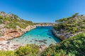 Es calo des Moro beach in Majorca Island, Spain. Clasified as one of the best beaches in the world Royalty Free Stock Photo