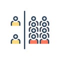 Color illustration icon for Majority, many and mass Royalty Free Stock Photo
