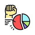 majority rule color icon vector illustration