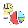 majority rule color icon vector illustration