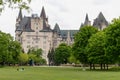 Majors Hill Park. Fairmont Chateau Laurier Hotel building in city park in Ottawa downtown, Canada