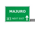 MAJURO road sign isolated on white