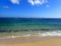 Makalei Beach with waves lapping on a wonderful day Royalty Free Stock Photo