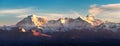 Makalu Peak and Kanchenjunga of Himalaya mountains in Shigatse city Tibet Autonomous Region, China Royalty Free Stock Photo