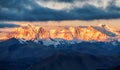 Makalu Peak and Kanchenjunga sunrise of Himalaya mountains in Shigatse city Tibet Autonomous Region, China