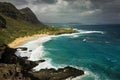 Makapuu Beach from the lookout, Oahu, Hawaii Royalty Free Stock Photo