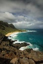 Makapuu Beach from the lookout, Oahu, Hawaii Royalty Free Stock Photo