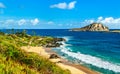 Makapuu Beach and Manana Island in Oahu, Hawaii Royalty Free Stock Photo