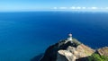 Makapuu Lighthouse on steep cliff side on Oahu Hawaii USA Royalty Free Stock Photo