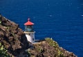 Makapuu Point Lighthouse on Oahu, Hawaii Royalty Free Stock Photo