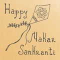 Makar Sankranti grunge rubber stamp on white background Royalty Free Stock Photo