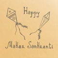Makar Sankranti grunge rubber stamp on white background Royalty Free Stock Photo