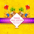 Makar Sankranti wallpaper with colorful kite for festival