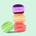 makaron macharon cake design illustration wallpaper Royalty Free Stock Photo