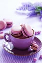 Makarons French pastries stuffed Royalty Free Stock Photo