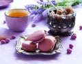 Makarons French pastries stuffed Royalty Free Stock Photo
