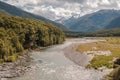 Makarora River in New Zealand